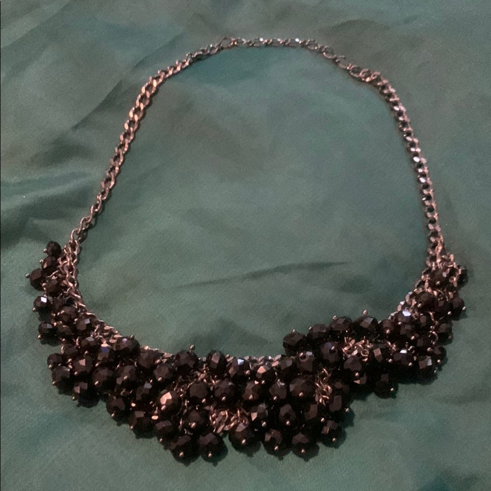 Elegant Black Beaded Necklace